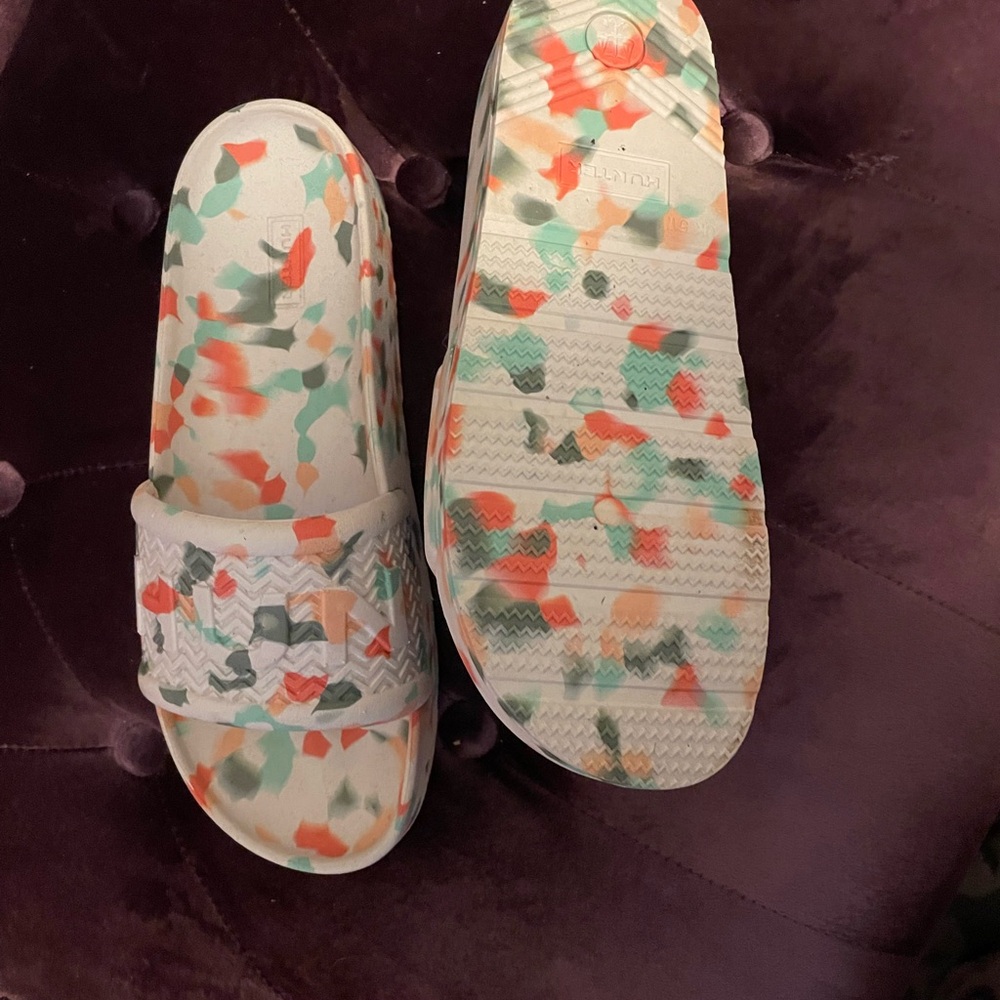 HUNTER Marble slide sandal, NWOT